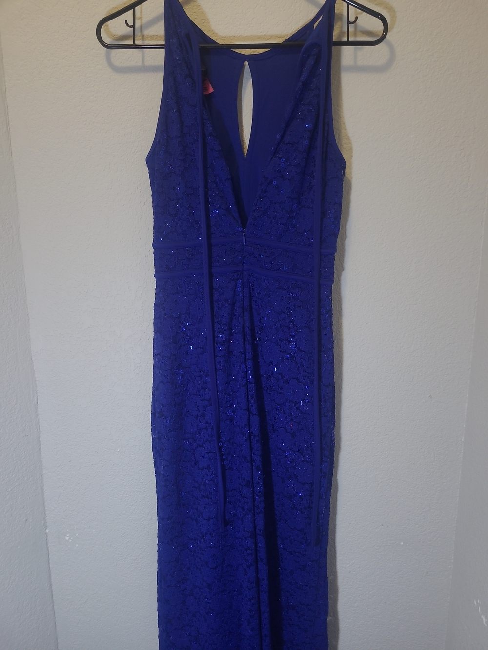 Morgan & Co. Royal Blue Prom Dress with Pink Label